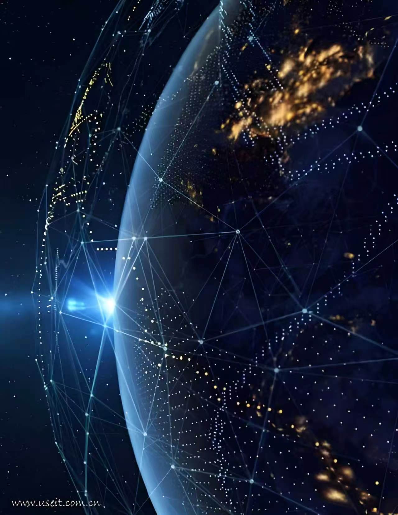 从太空俯瞰互联的地球